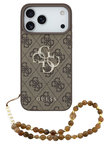 GUESS CARCASA 4G STRAP IPHONE 17 PRO MAX MARRON