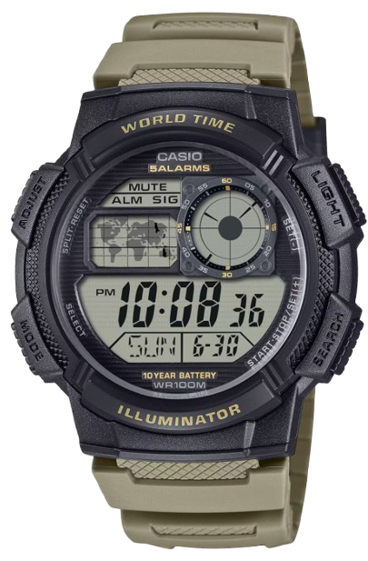 CASIO RELOJ AE-1000W-5A NEGRO/VERDE