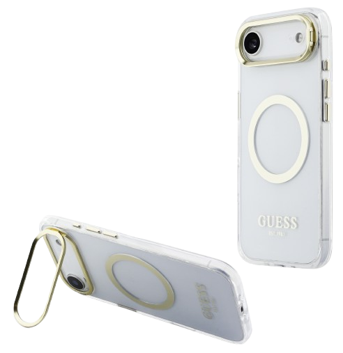GUESS CARCASA MAGSAFE SOPORTE CAMARA IPHONE AIR DORADO