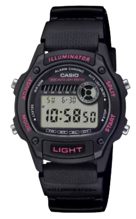 CASIO RELOJ W-220H-1A2V NEGRO / ROSA