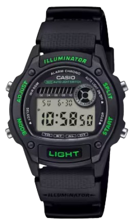 CASIO RELOJ W-220H-1A3V NEGRO / VERDE