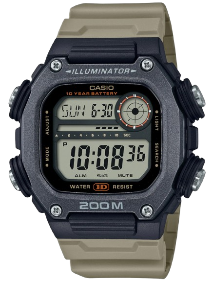 CASIO RELOJ DW-291HX-5A NEGRO / CORREA BEIGE