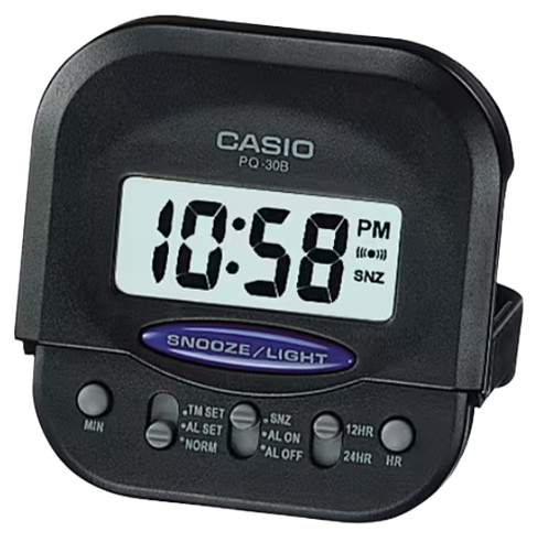 CASIO DESPERTADOR PQ-30B-1D NEGRO