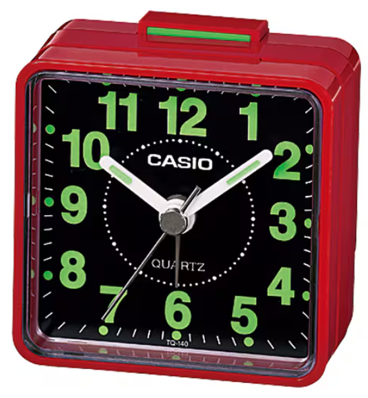 CASIO DESPERTADOR TQ-140-4D ROJO / NEGRO