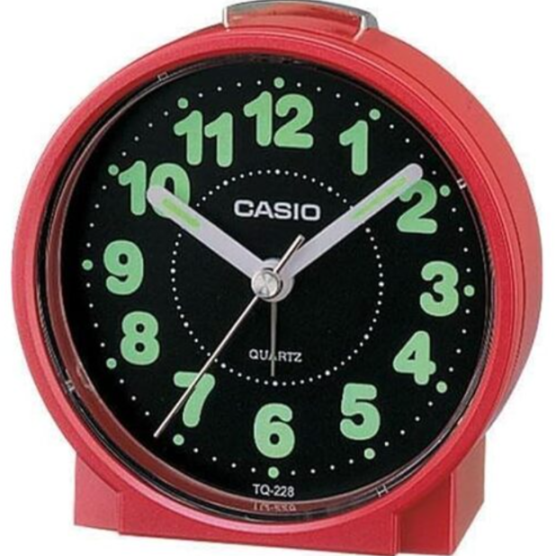 CASIO DESPERTADOR TQ-228-4D ROJO / NEGRO