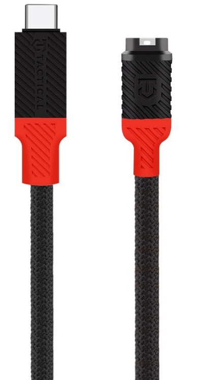 TACTICAL CABLE USB C REECE GARMIN FENIX 5/6/7 ROJO/NEGRO