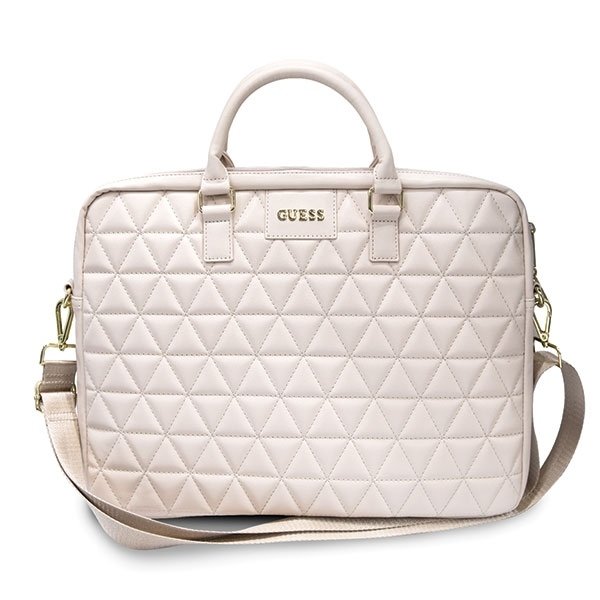 GUESS MALETIN QUILTED PORTATILES 13"- 16" ROSA