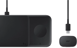 [EPP6300TBEGEU] SAMSUNG CARGADOR TRIO INALAMBRICO 3 EN 1 CON CARGADOR NEGRO