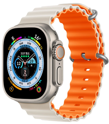 [DSTWBS6SO40] DEVIA CORREA SILICONE TWO-TONE SPORT6 APPLE WATCH 38/40/41mm  NARANJA