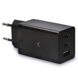 [BXCD2C67MIN] KSIX CARGADOR 67W, Multipuerto 2 X Usb-C + 1 X USB NEGRO