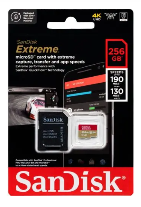 SANDISK EXTREME MICRO SDXC 256GB