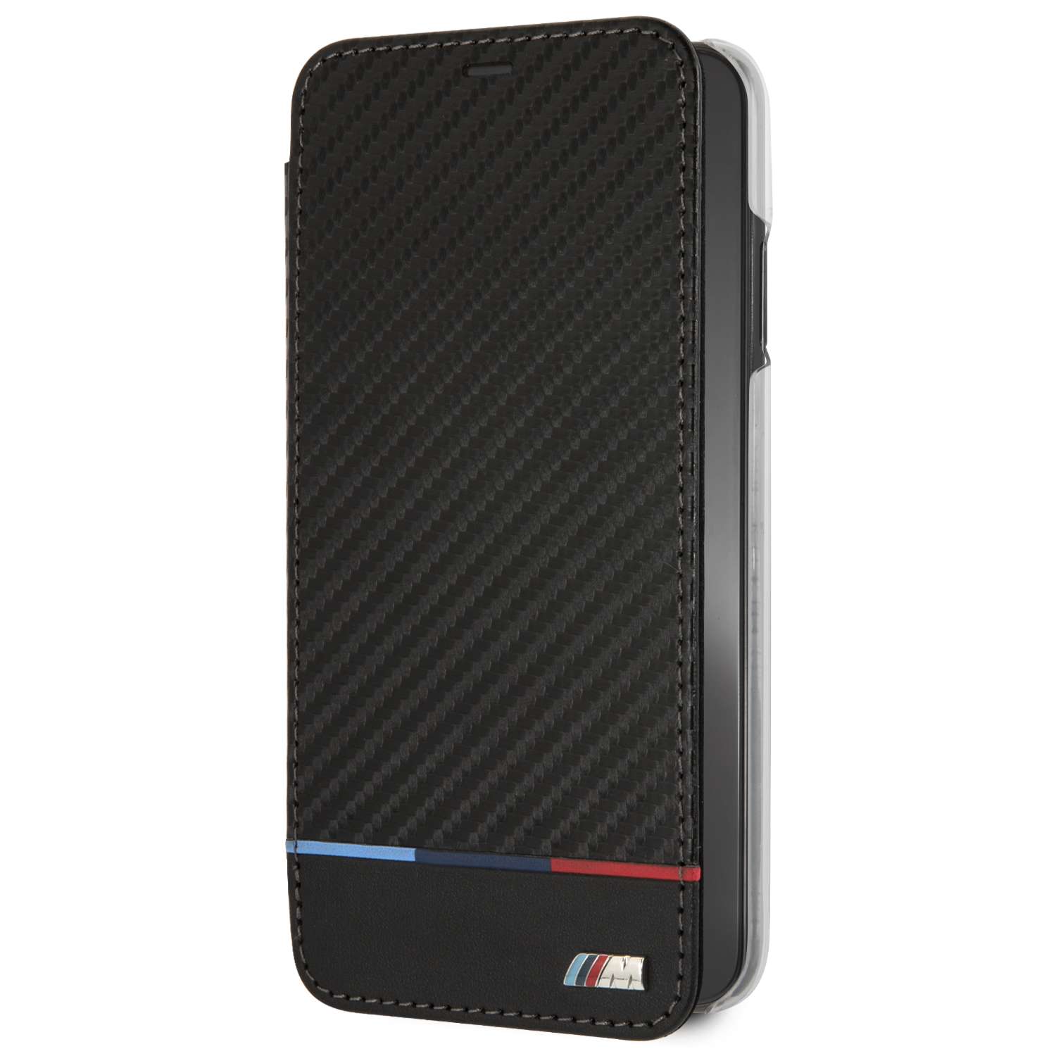 BMW FUNDA TRICOLOR IPHONE XS MAX NEGRA
