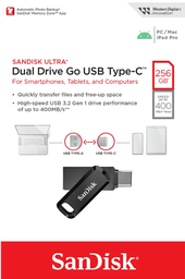 [SDDDC3256GG46] SANDISK PENDRIVE DUAL USB - TYPE C 256GB