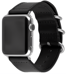 [DSTWBT1640B] DEVIA CORREA PIEL TRICYCLIC Apple watch 38/40mm NEGRO