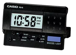 [PQ101R] CASIO DESPERTADOR PQ-10-1R NEGRO