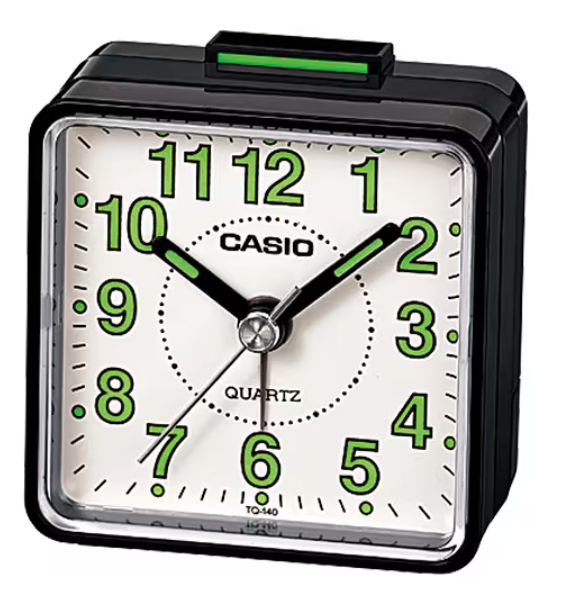 CASIO DESPERTADOR TQ-140-1B BLANCO / NEGRO