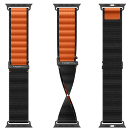 [AMP10145] SPIGEN CORREA APPLE WATCH FABRIC BAND NEGRO/NARANJA